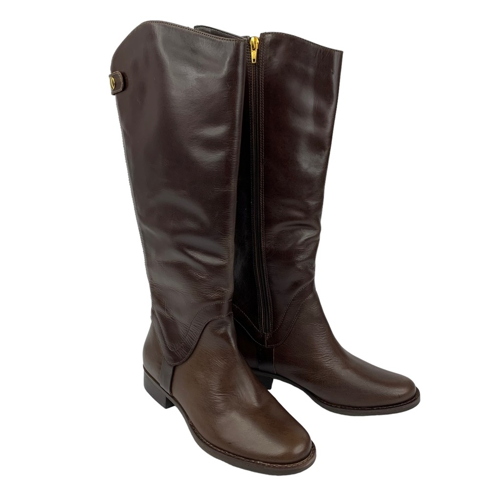 Steven By Steve Madden Sady Riding Boot Gold Metal Accents